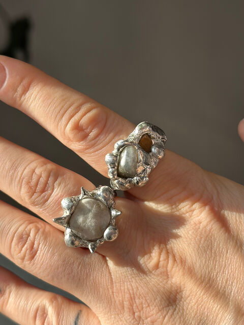 Каблучка з камінцем з океану 2