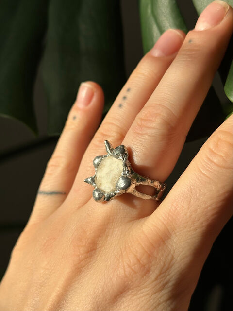 Каблучка з камінцем з океану 2