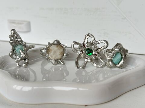 Каблучка з камінцем з океану 2