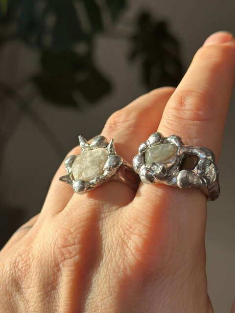 Каблучка з камінцем з океану 2