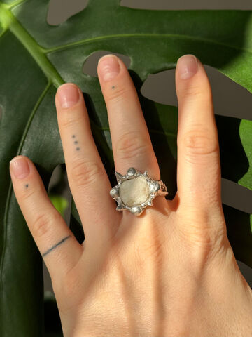 Каблучка з камінцем з океану 2