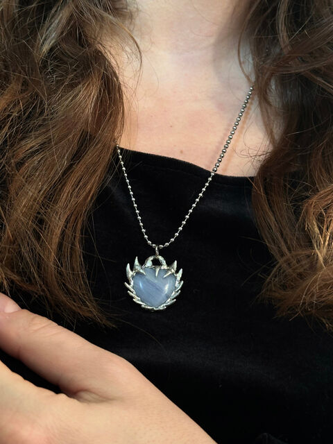 “Prickly Heart” pendant made of aventurine