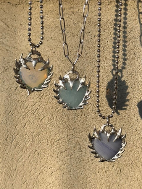 Підвіска "Колюче серце" з ангеліту