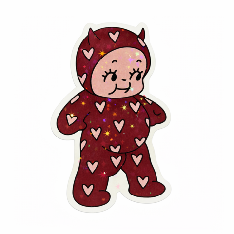 Стікер "Baby devil" з блискітками