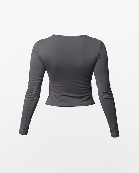 Сірий лонгслив “Shut the fuck up”