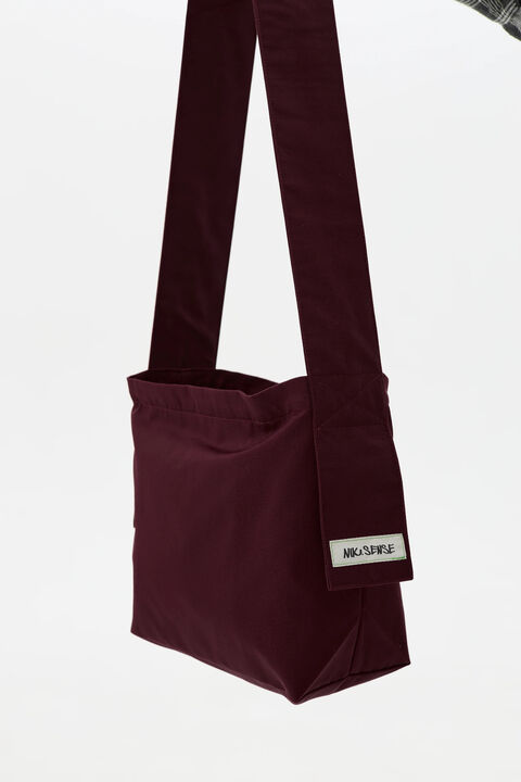 Бургунді шопер зі сталою ручкою