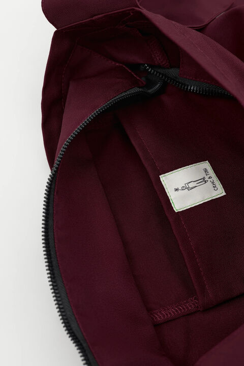 Бургунді шопер зі сталою ручкою