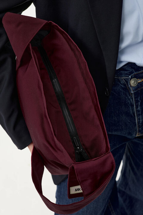 Бургунді шопер зі сталою ручкою