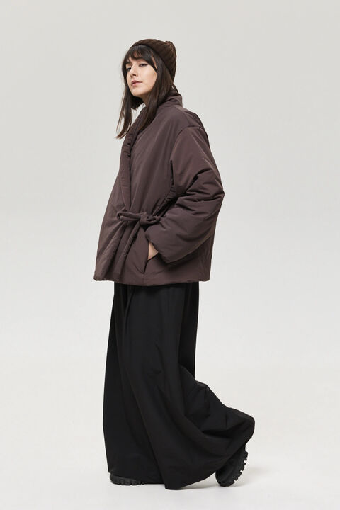Kimono jacket insulated with synthetic down Mariko chocolate