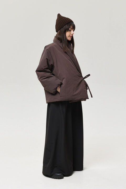 Kimono jacket insulated with synthetic down Mariko chocolate