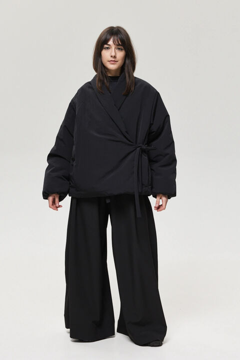 Kimono jacket insulated with synthetic down Mariko black