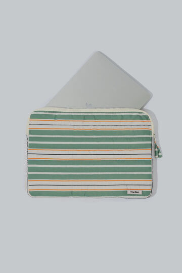 Laptop sleeve Striped green