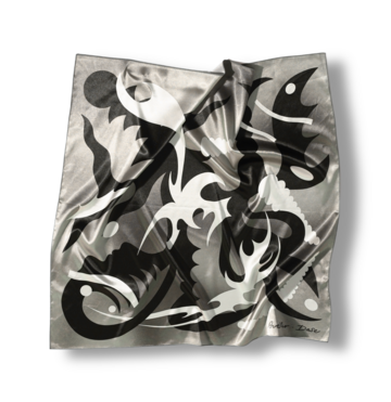 Хустка “The Dance of Life and Death” (black & white)