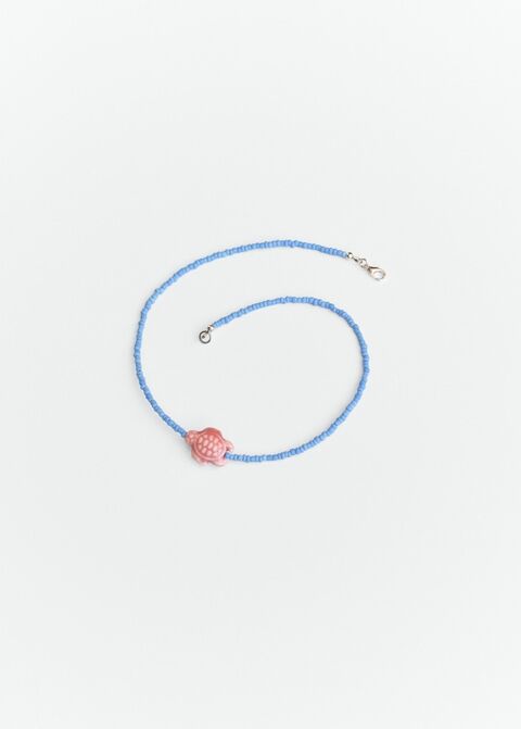 Pink turtle necklace
