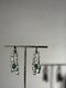 Earrings with emerald cubic zirconia
