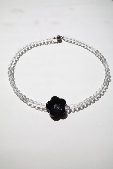 Choker Daisy with a black flower on a transparent base