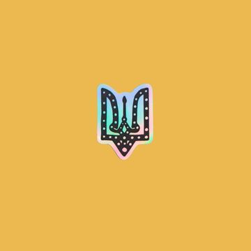 Holographic Trident Sticker 4