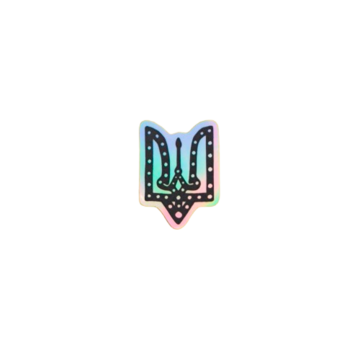 Holographic Trident Sticker 4