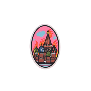 Glow-in-the-dark sticker: Burning Moscow 2