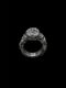 Ring with black zircon
