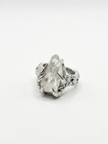Ring with mountain quartz