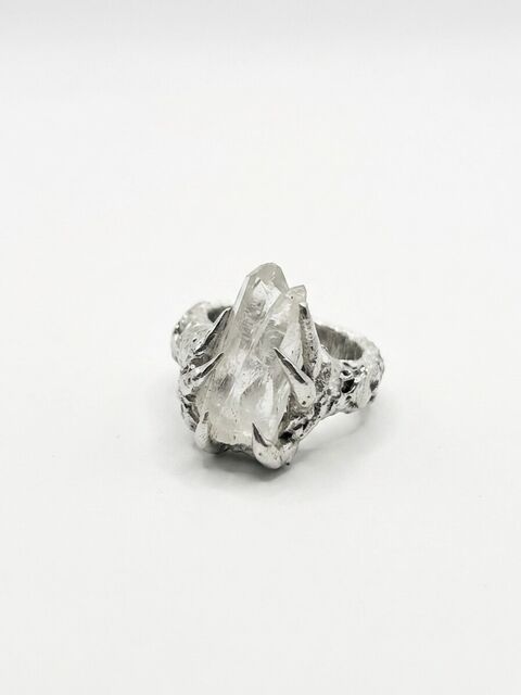 Ring with mountain quartz