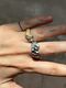 Ring with 3 stones: amethyst, garnet and kyanite