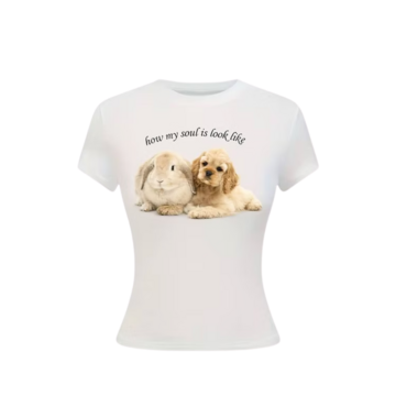 T-shirt "How my soul is look like" white
