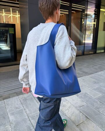 Шопер TOTE ECO-LEATHER 2.0 Темно-синій