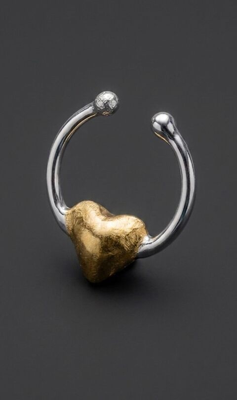 Септум Heart mix Silver + Gold