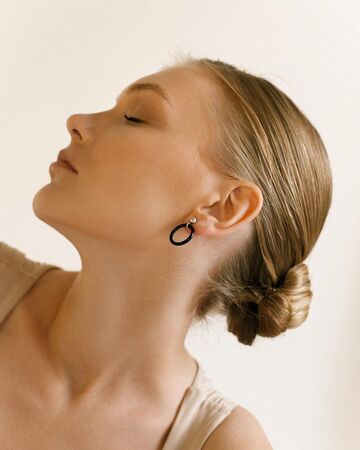 Сережки з кулями та агатом