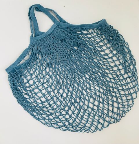 Gray-blue string bag