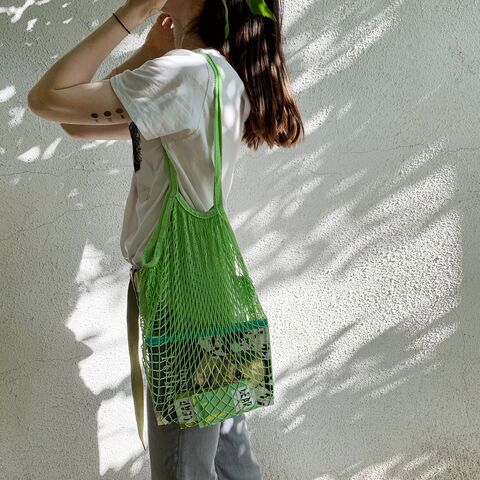 Green string bag