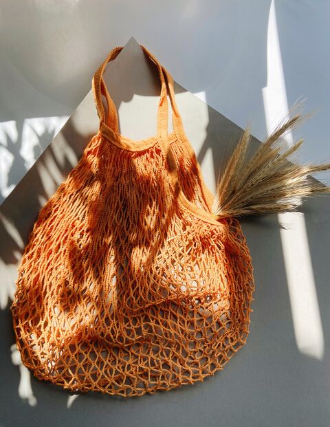 Orange string bag