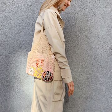 Beige string bag