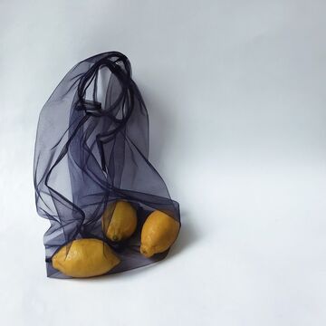 Navy Blue Bag Thank You No Need for a Plastic Bag