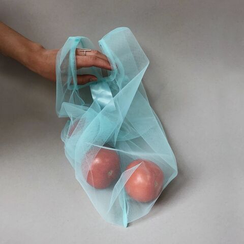 Sky Blue Bag Thank You No Need for a Plastic Bag