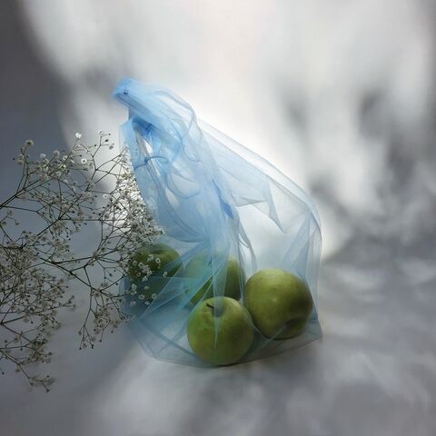 Sky Blue Bag Thank You No Need for a Plastic Bag