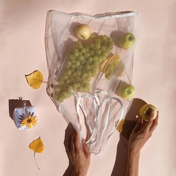 Біла сумка через плече Дякую Пакет не Треба