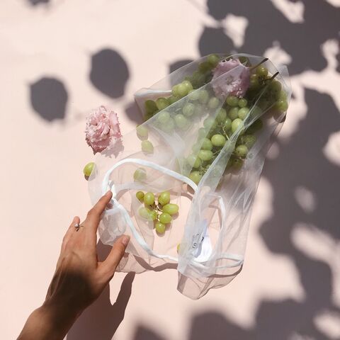 White shoulder bag Thank you Package not required