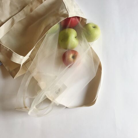 Beige Bag Thank You No Need for a Plastic Bag