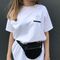 White t-shirt For Girls with horizontal stripe